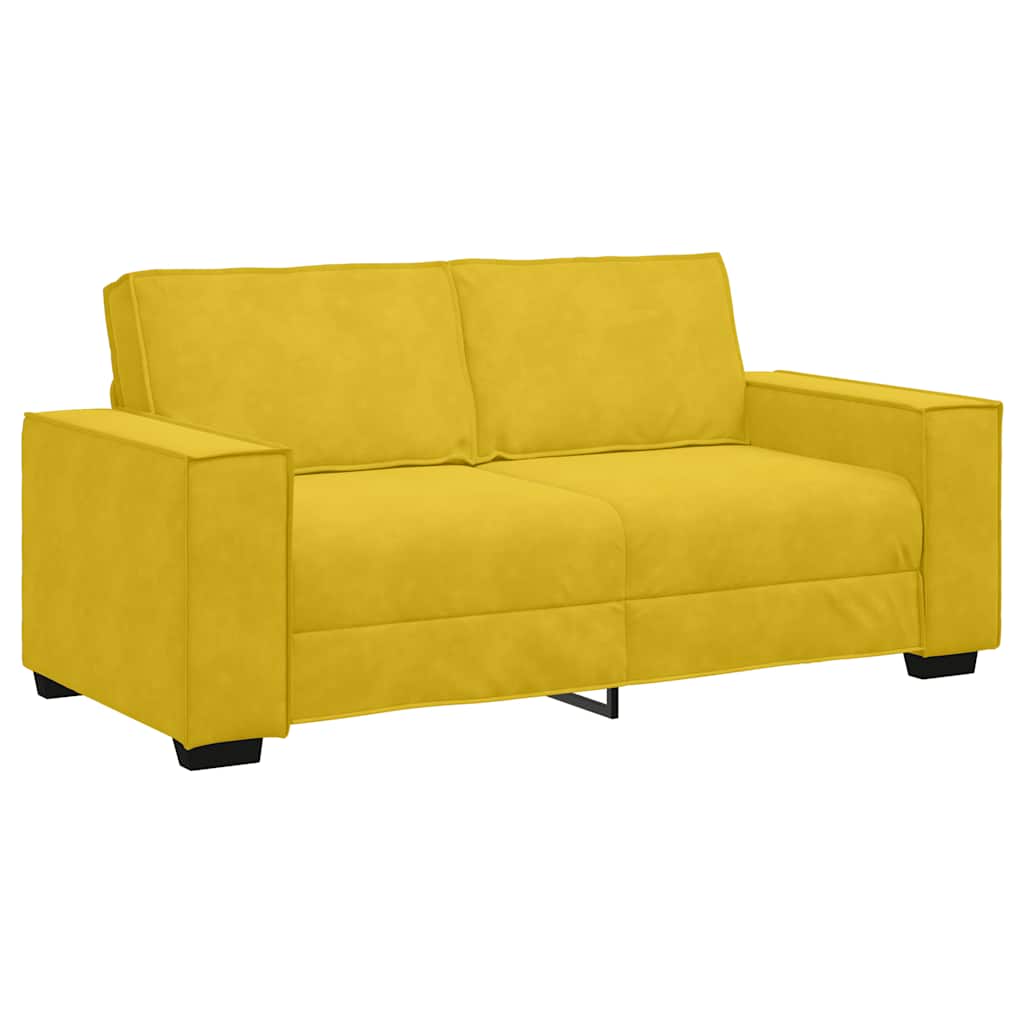 2-Sitzer-Sofa Gelb 180x78x84 cm Samt