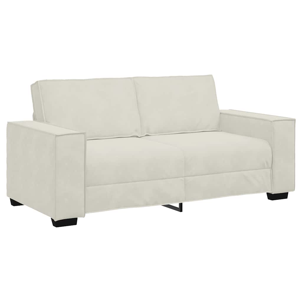 2-Sitzer-Sofa Creme 180x78x84 cm Samt