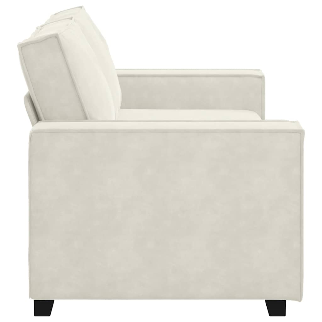 2-Sitzer-Sofa Creme 180x78x84 cm Samt