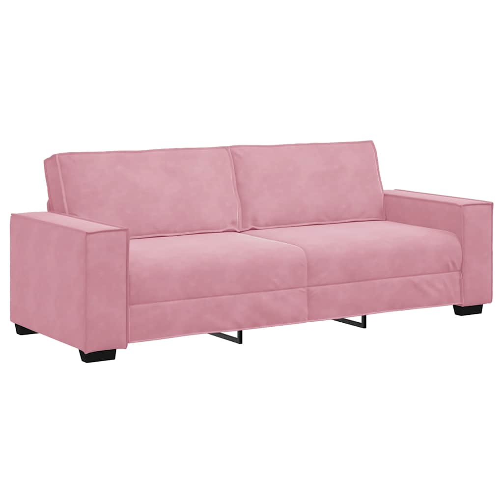3-Sitzer-Sofa Rosa 220x78x84 cm Samt