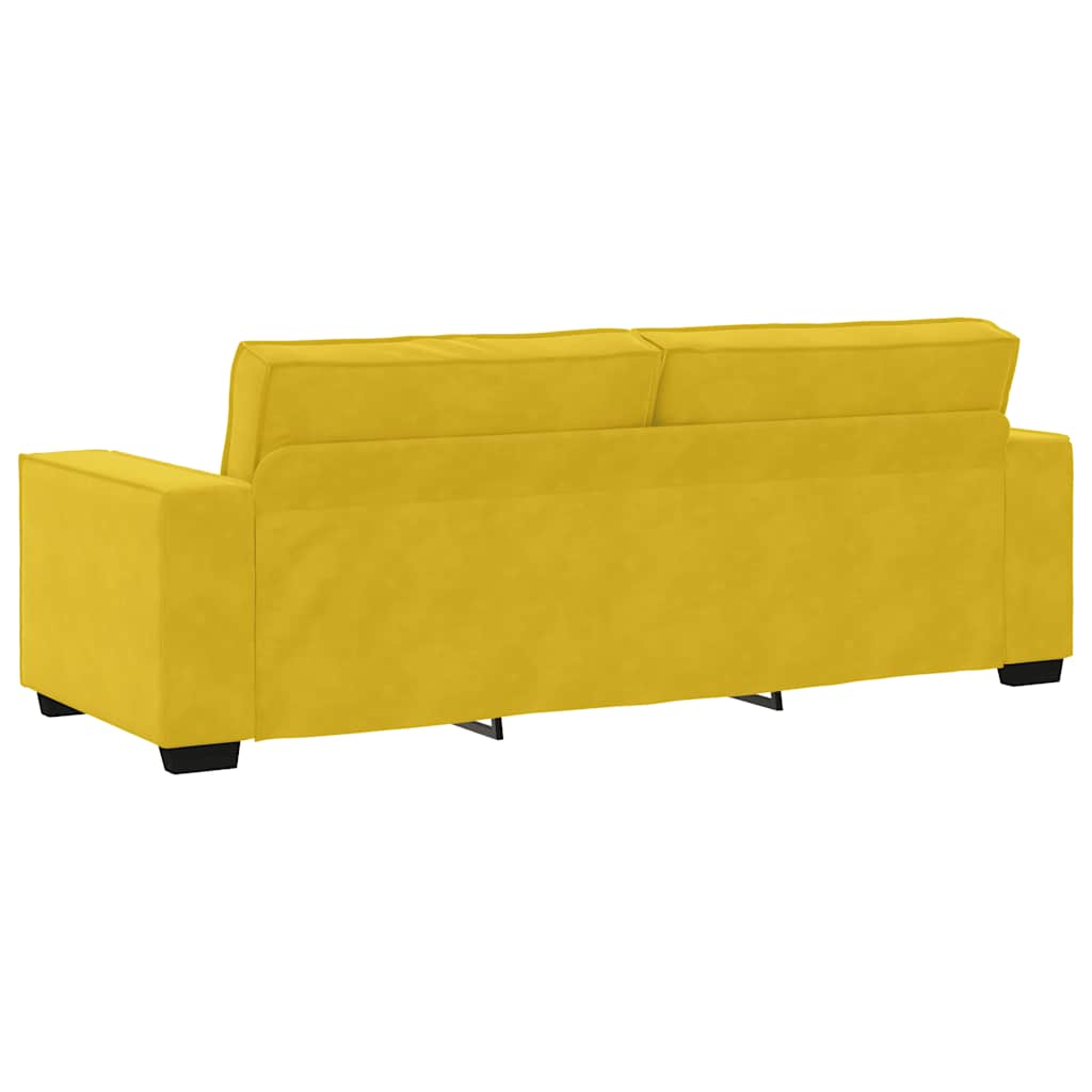 3-Sitzer-Sofa Gelb 220x78x84 cm Samt