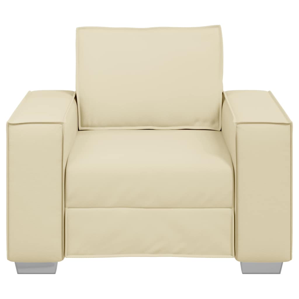 Sofa-Sessel Creme 100 cm Kunstleder