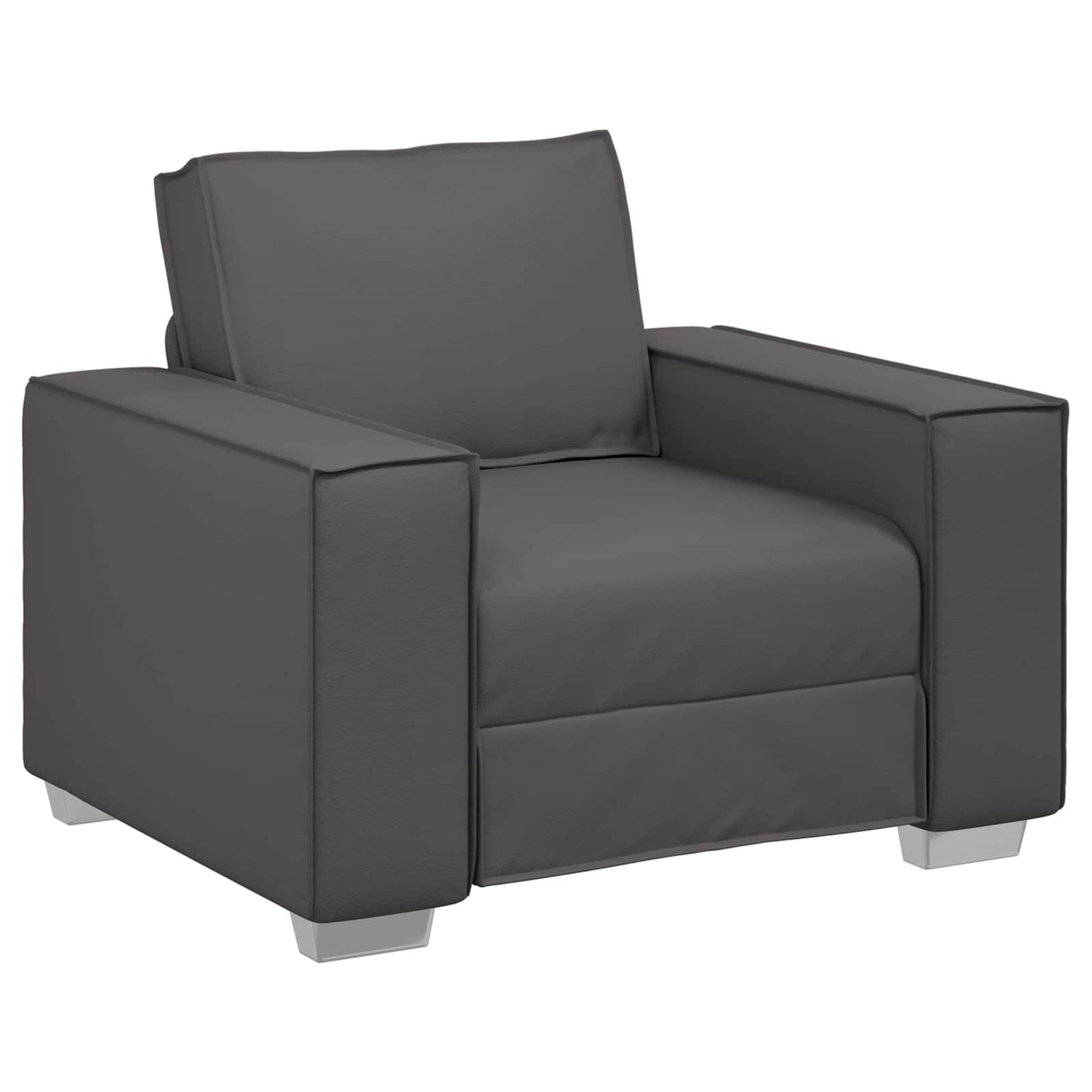 Sofa-Sessel Grau 100 cm Kunstleder