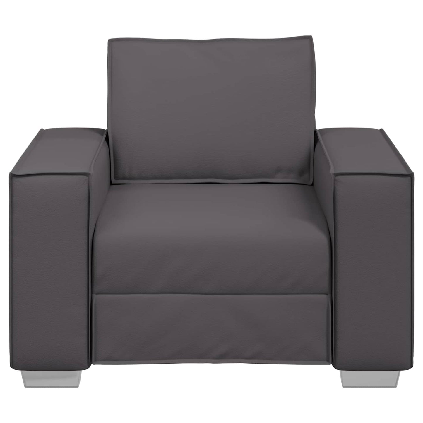 Sofa-Sessel Grau 100 cm Kunstleder