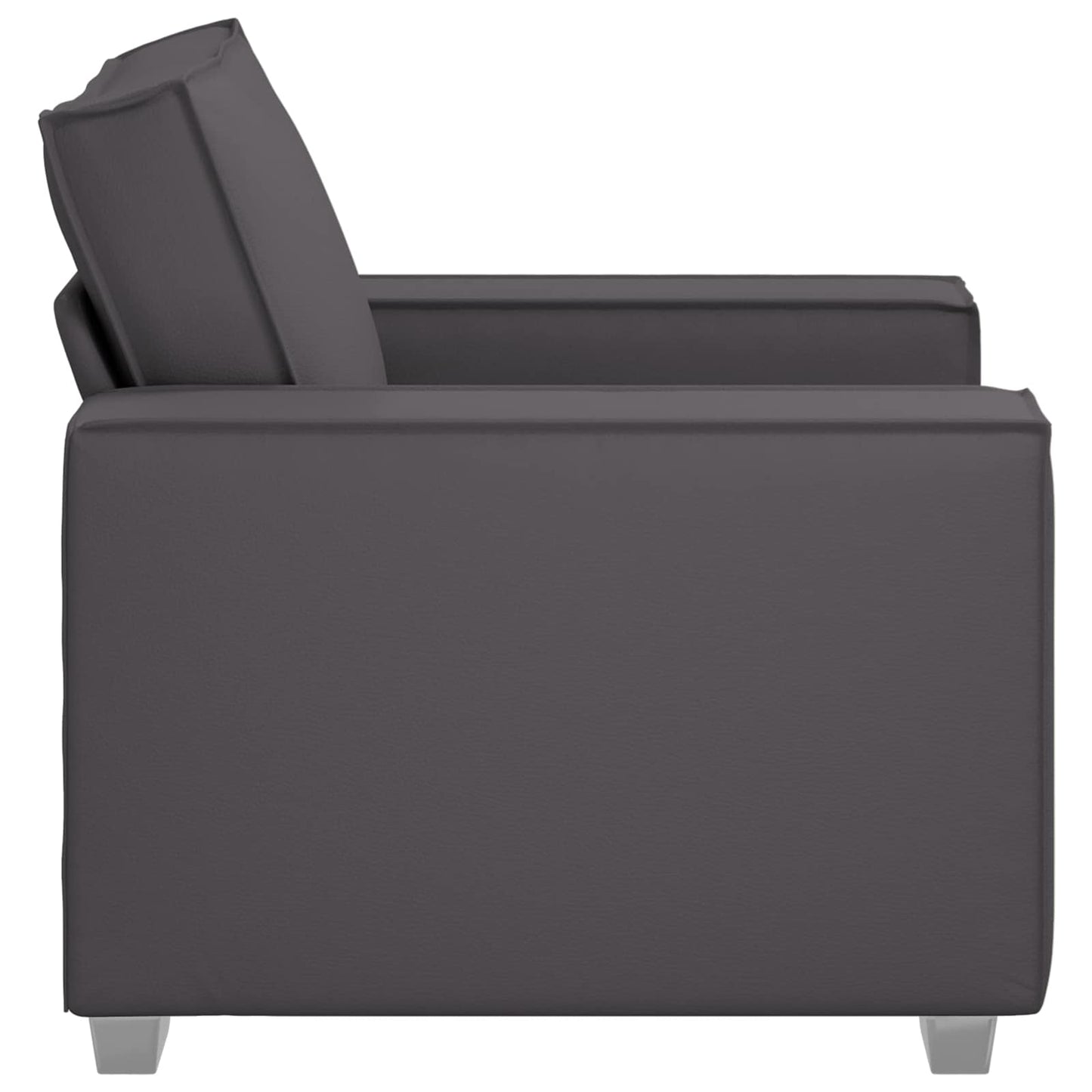 Sofa-Sessel Grau 100 cm Kunstleder