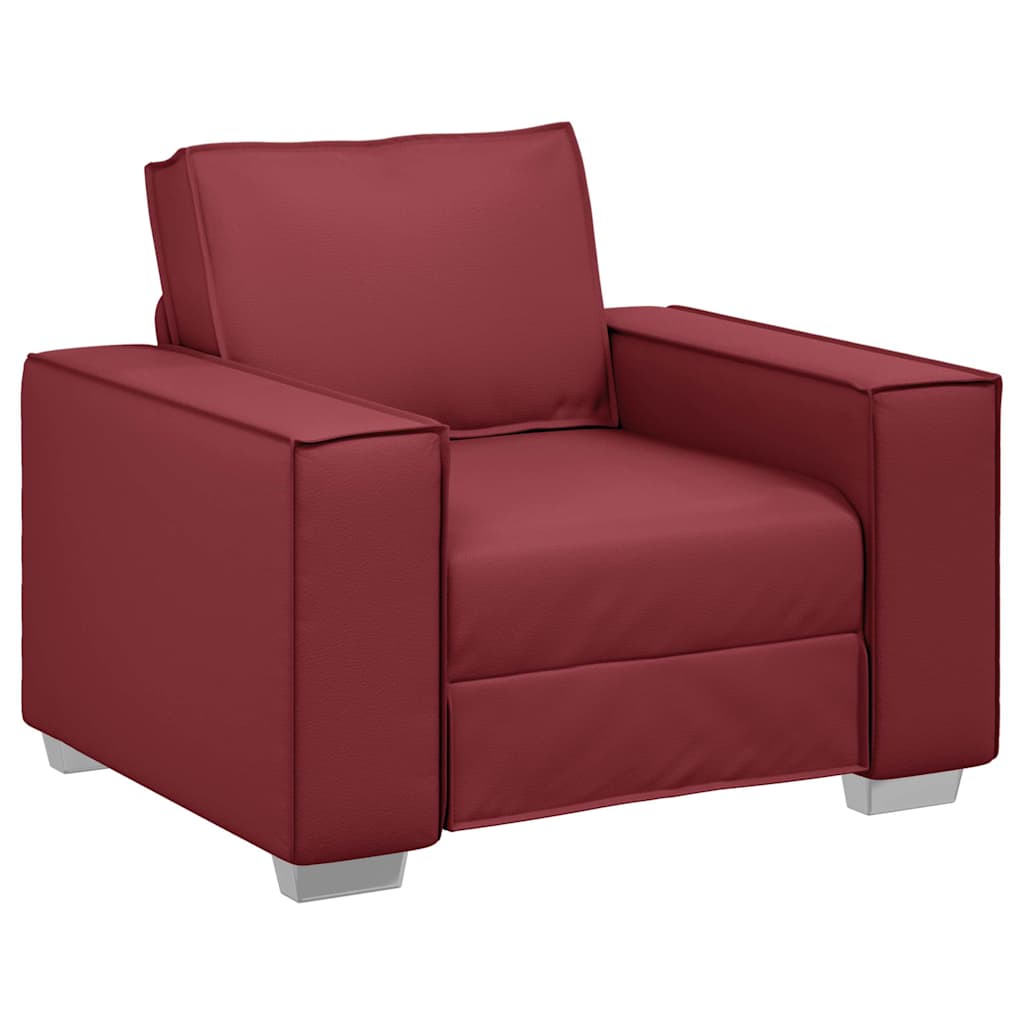 Sofa-Sessel Weinrot 100 cm Kunstleder