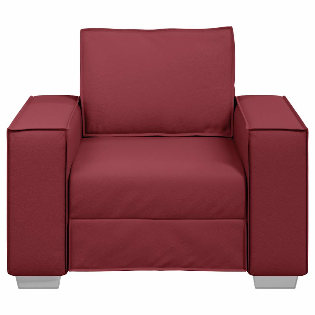 Sofa-Sessel Weinrot 100 cm Kunstleder