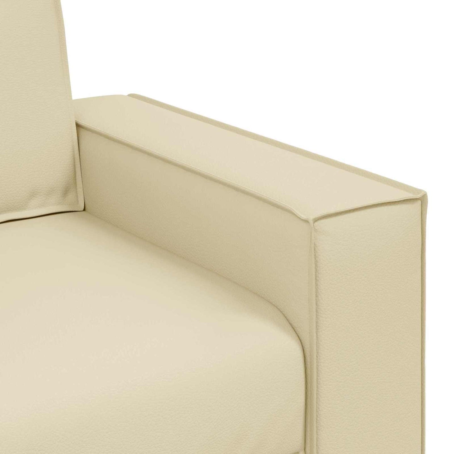 Zweisitzer-Sofa Creme 160 cm Kunstleder