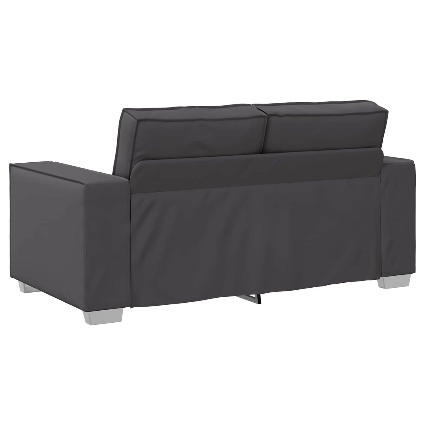 Zweisitzer-Sofa Grau 160 cm Kunstleder