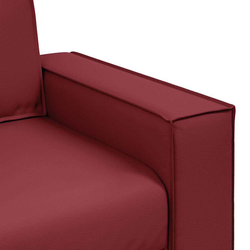 Zweisitzer-Sofa Weinrot 160 cm Kunstleder