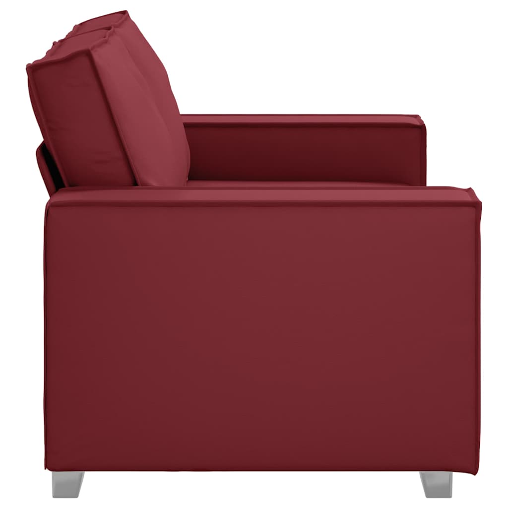 Zweisitzer-Sofa Weinrot 160 cm Kunstleder