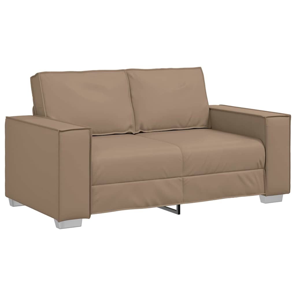 Zweisitzer-Sofa Cappuccino 160 cm Kunstleder