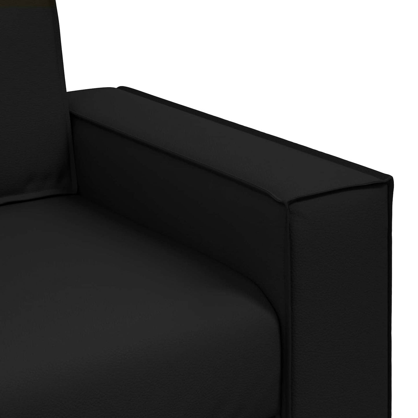 Zweisitzer-Sofa Schwarz 160 cm Kunstleder