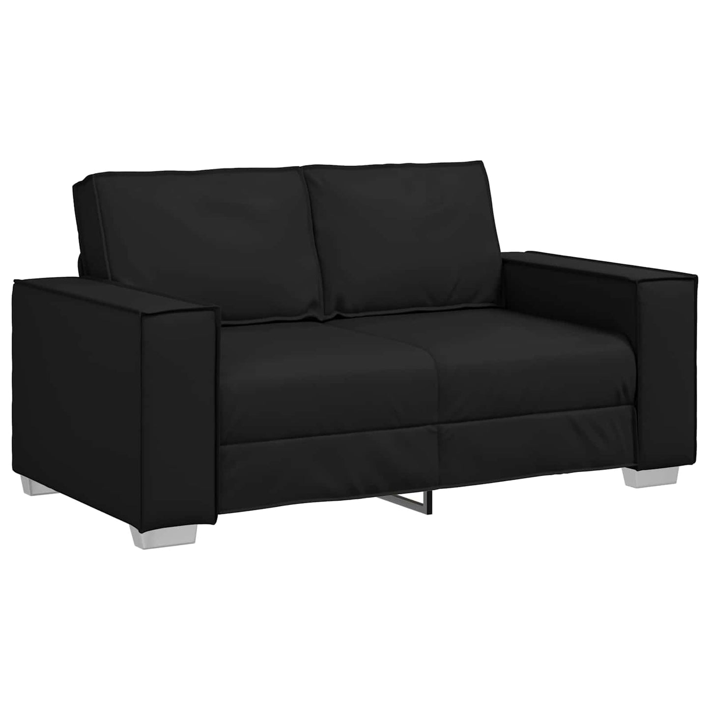 Zweisitzer-Sofa Schwarz 160 cm Kunstleder