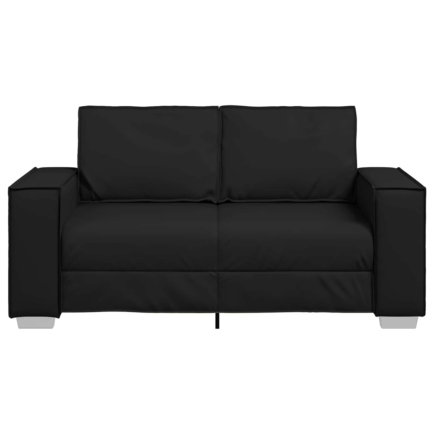 Zweisitzer-Sofa Schwarz 160 cm Kunstleder
