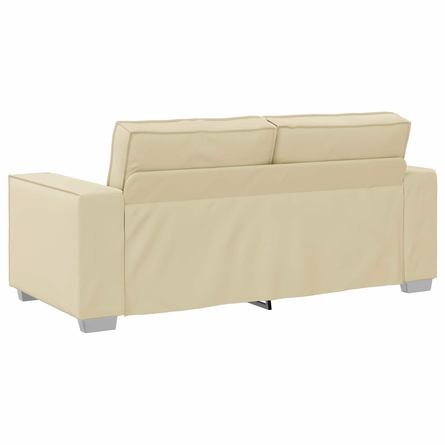 Zweisitzer-Sofa Creme 180 cm Kunstleder