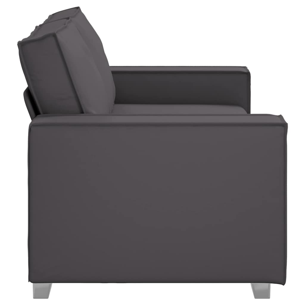 Zweisitzer-Sofa Grau 180 cm Kunstleder