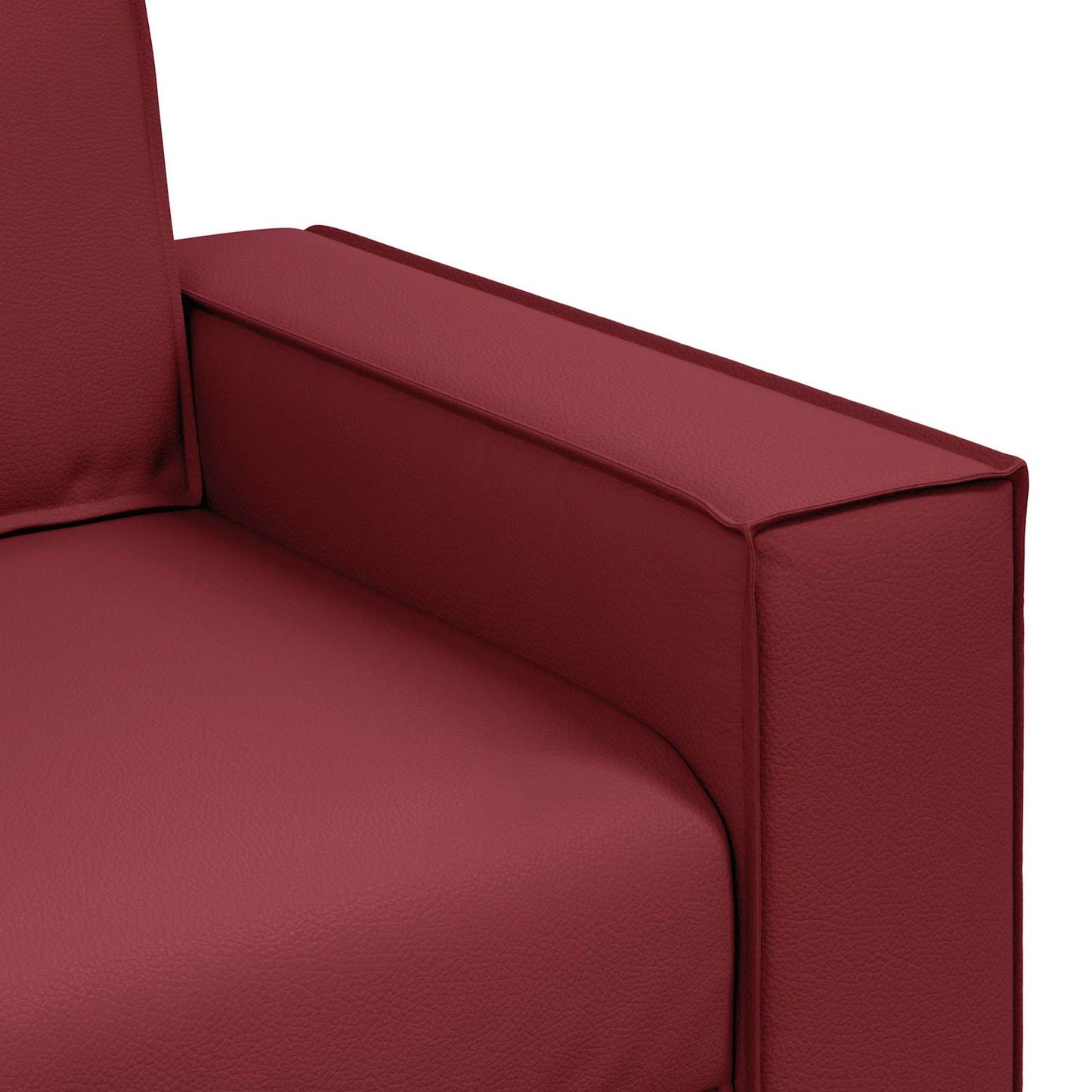 Zweisitzer-Sofa Weinrot 180 cm Kunstleder