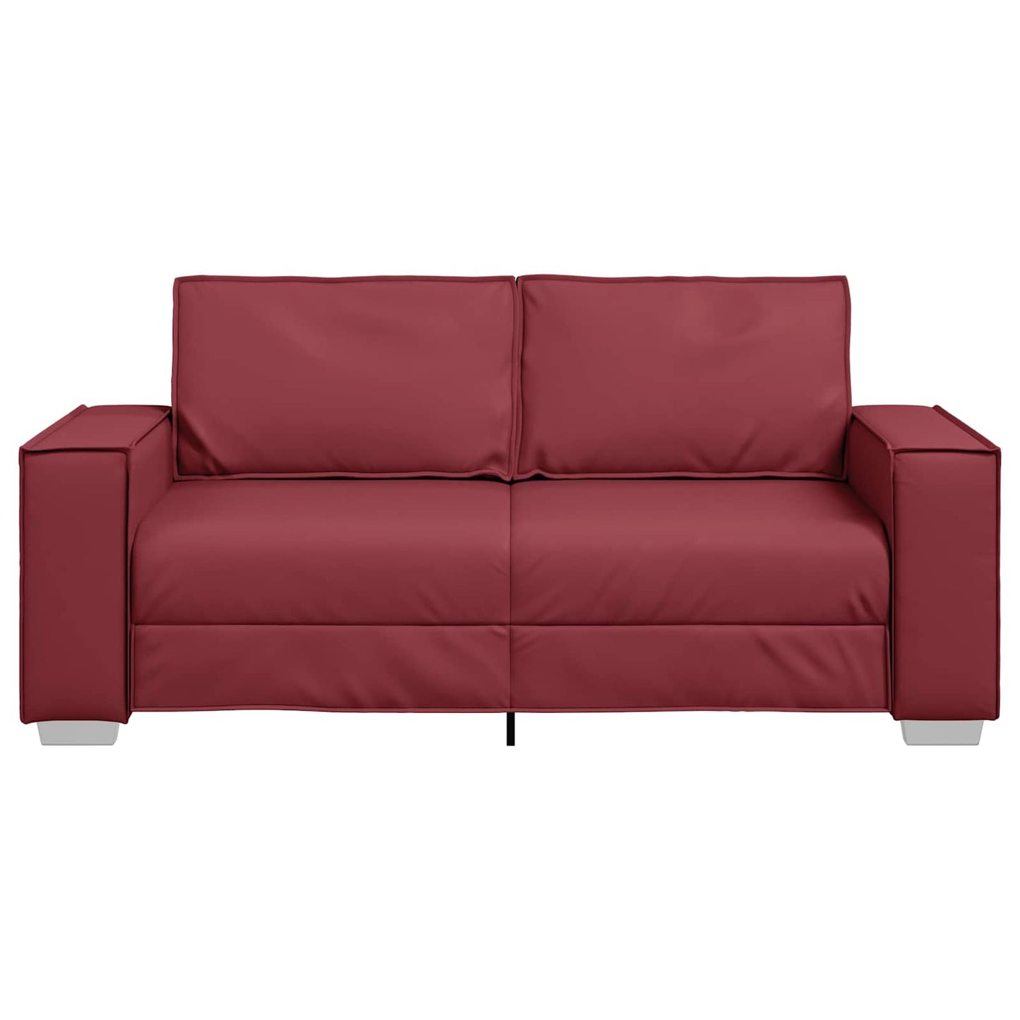 Zweisitzer-Sofa Weinrot 180 cm Kunstleder