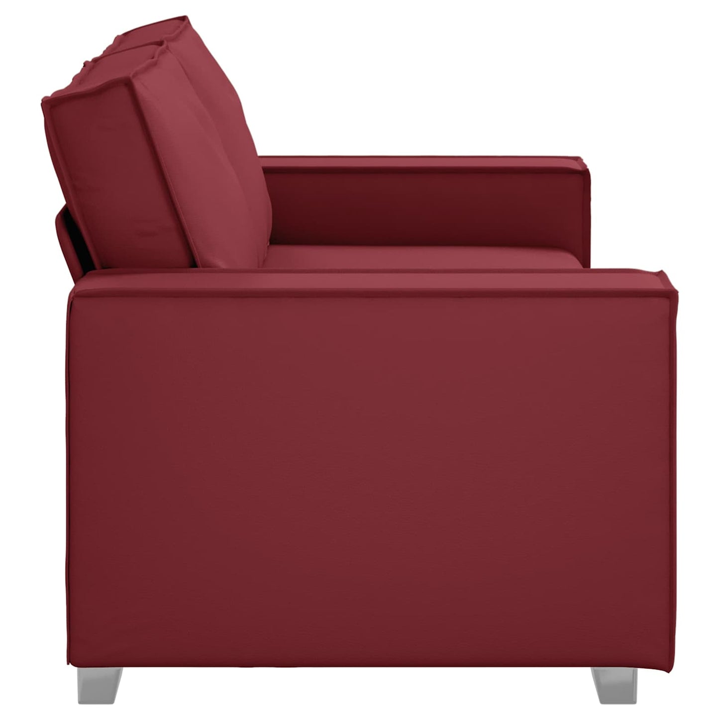 Zweisitzer-Sofa Weinrot 180 cm Kunstleder