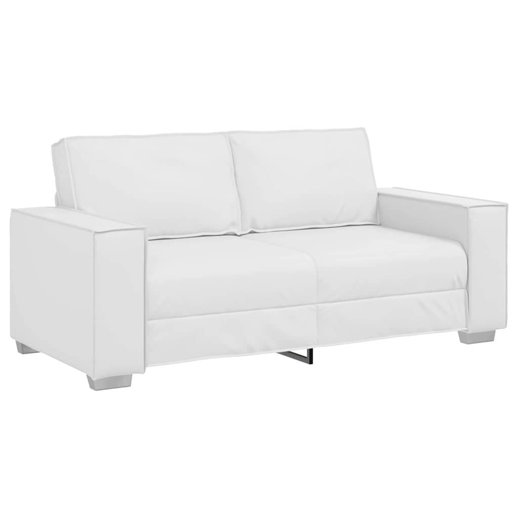 Zweisitzer-Sofa Weiß 180 cm Kunstleder