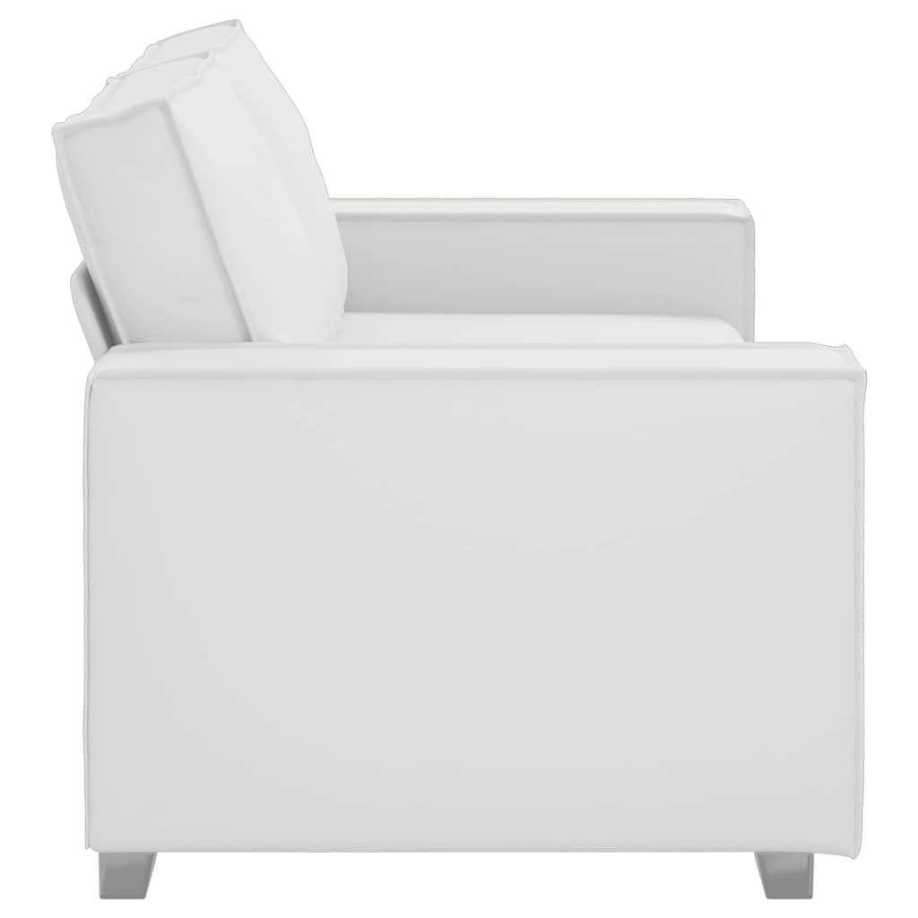 Zweisitzer-Sofa Weiß 180 cm Kunstleder