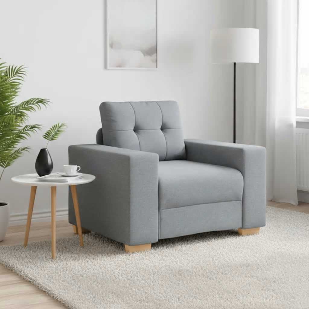 Sessel Hellgrau 100x78x80 cm Stoff