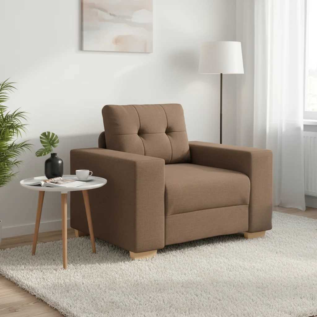 Sofa-Sessel Braun 100x78x80 cm Stoff
