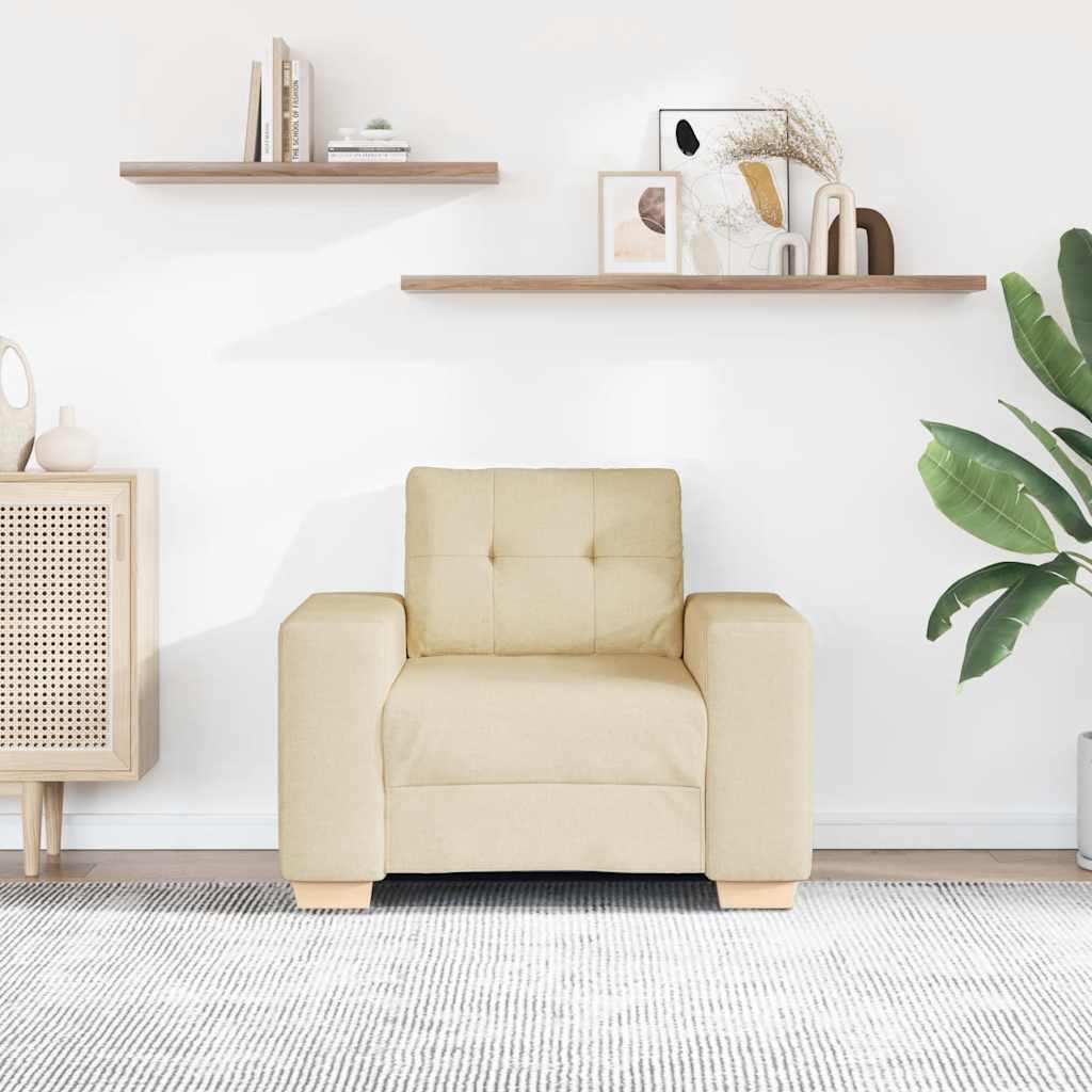 Sofa-Sessel Creme 100x78x80 cm Stoff