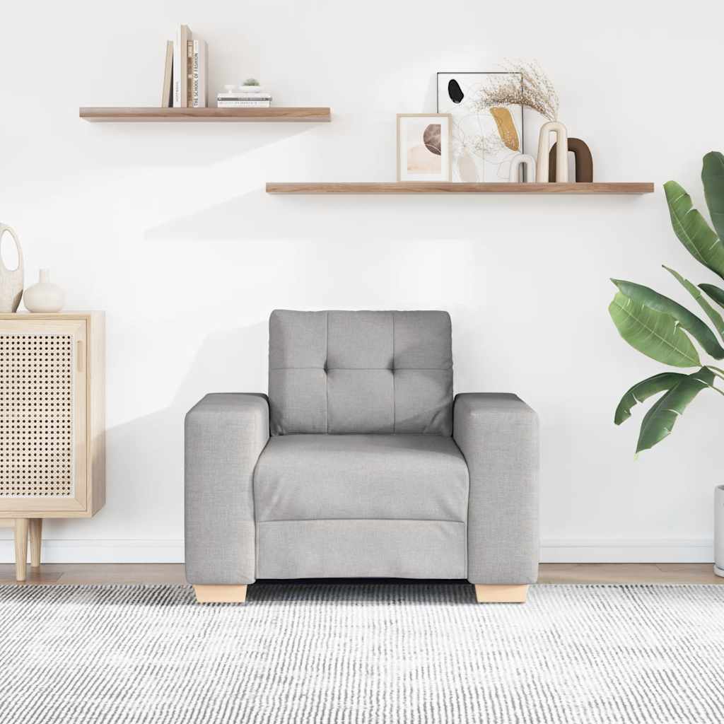 Sofa-Sessel Wolkengrau 100x78x80 cm Stoff