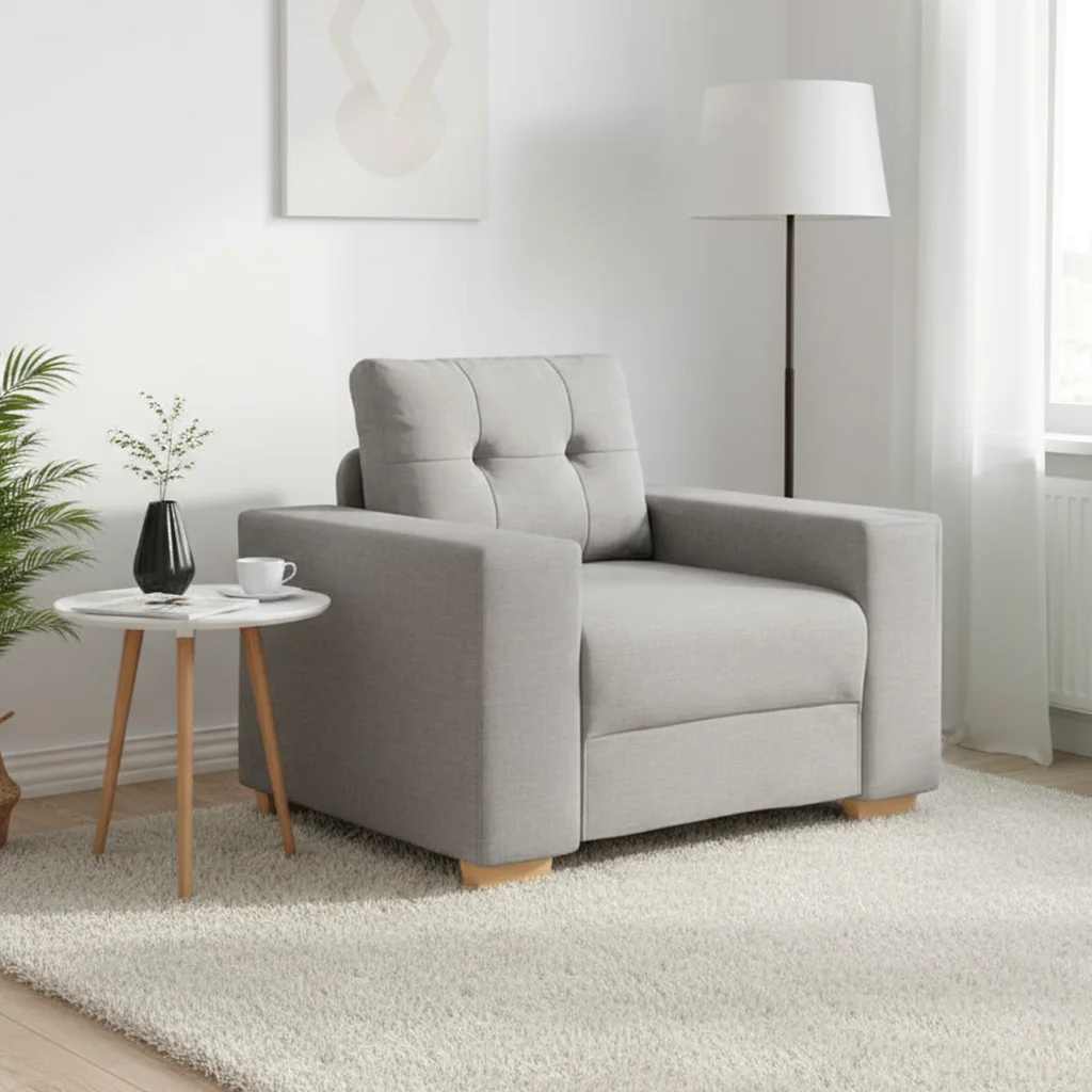 Sofa-Sessel Wolkengrau 100x78x80 cm Stoff