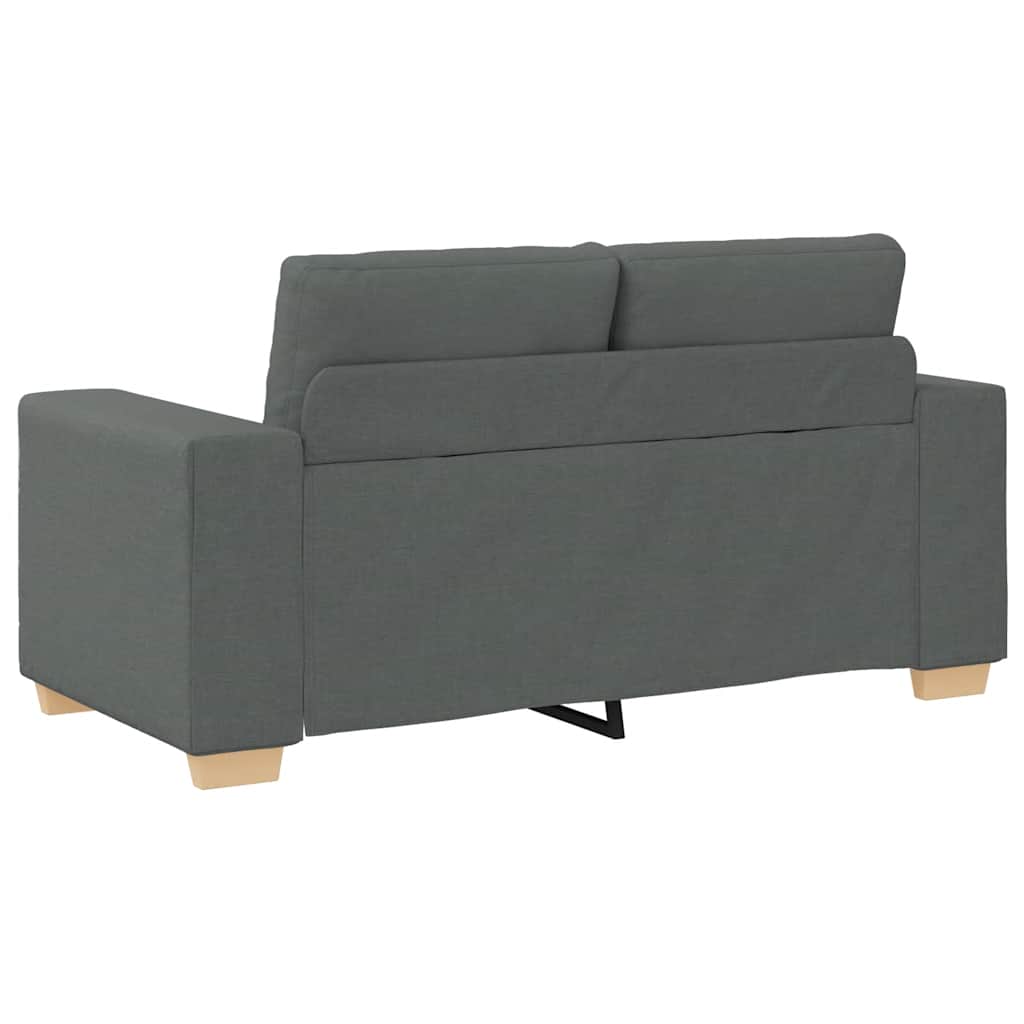 Zweisitzer-Sofa Dunkelgrau 160x77x82 cm Stoff