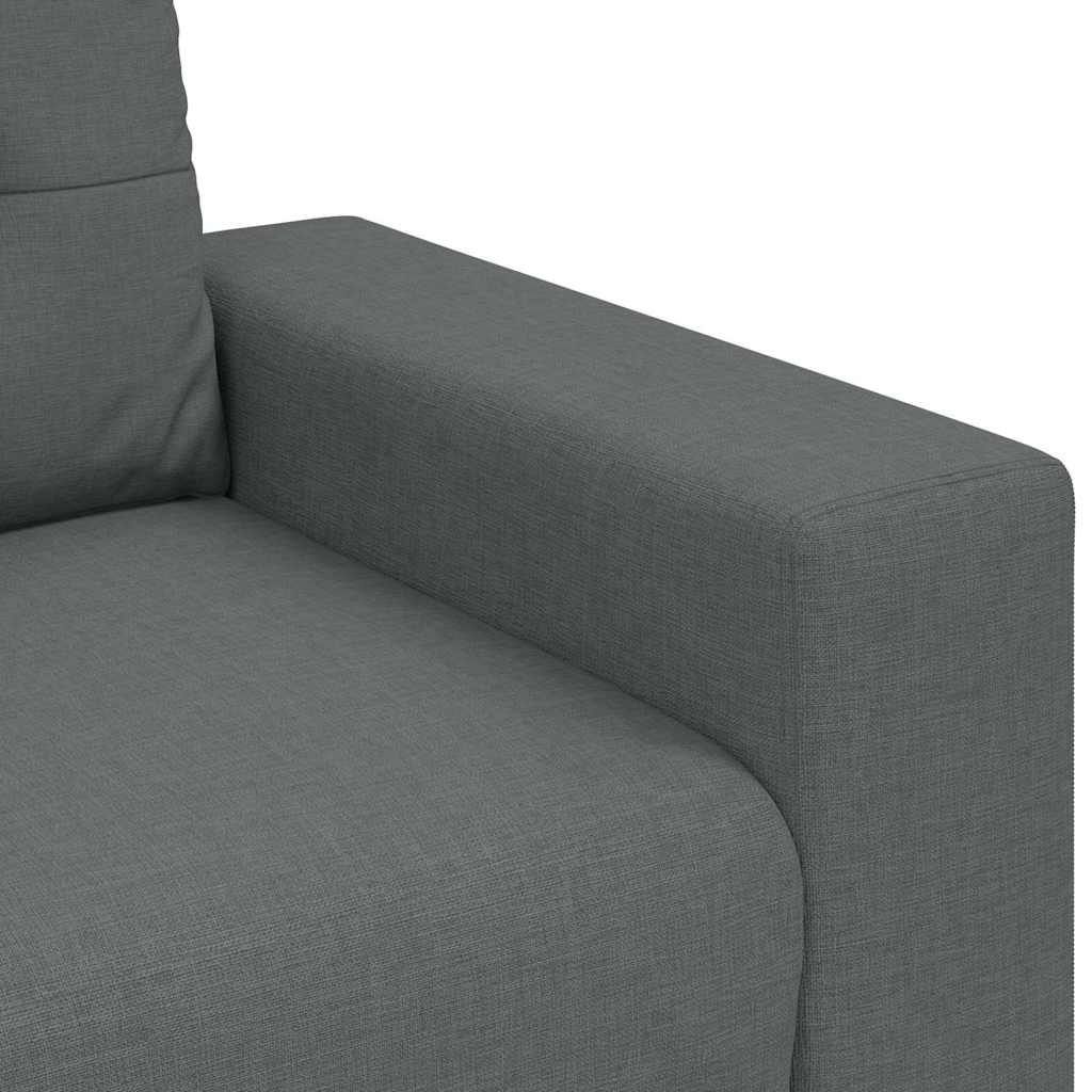 Zweisitzer-Sofa Dunkelgrau 160x77x82 cm Stoff