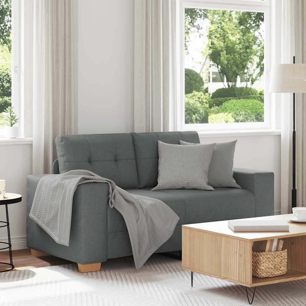 Zweisitzer-Sofa Dunkelgrau 160x77x82 cm Stoff