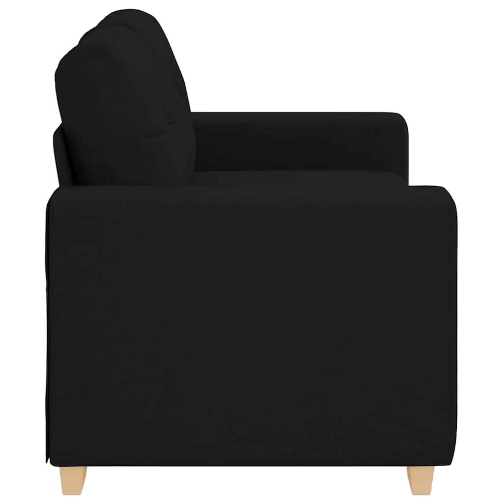 Zweisitzer-Sofa Schwarz 160x77x82 cm Stoff