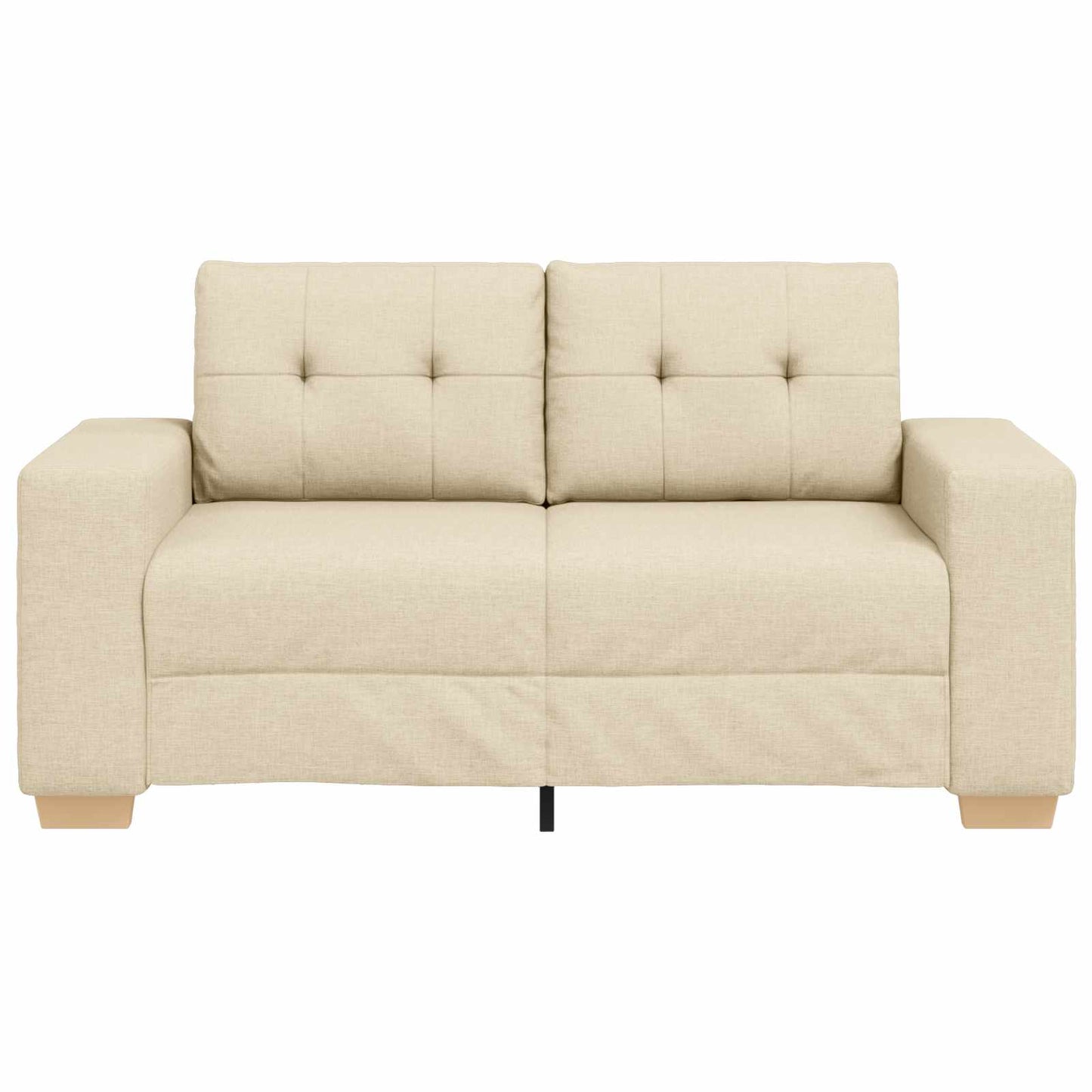 Zweisitzer-Sofa Creme 120 cm Stoff