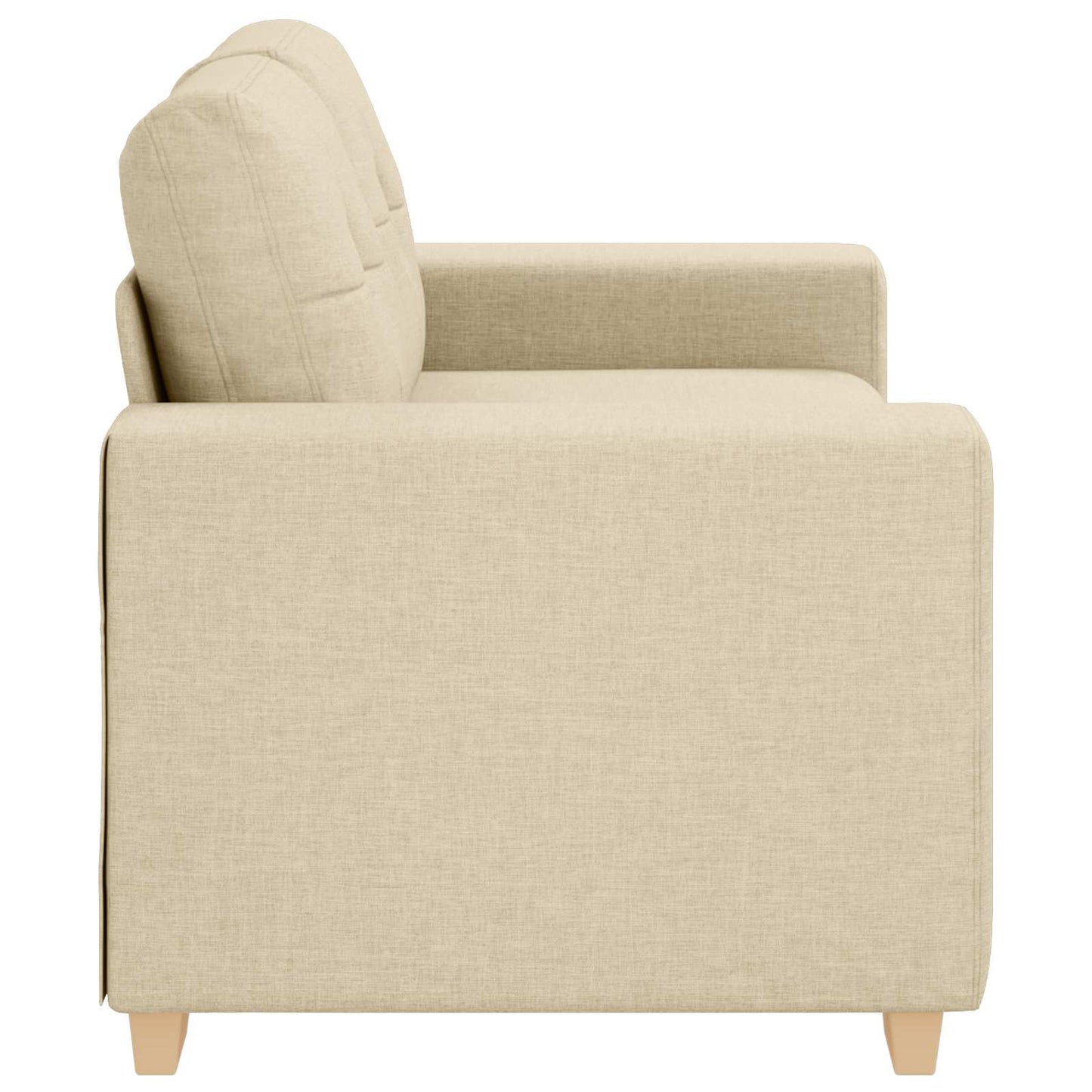 Zweisitzer-Sofa Creme 120 cm Stoff
