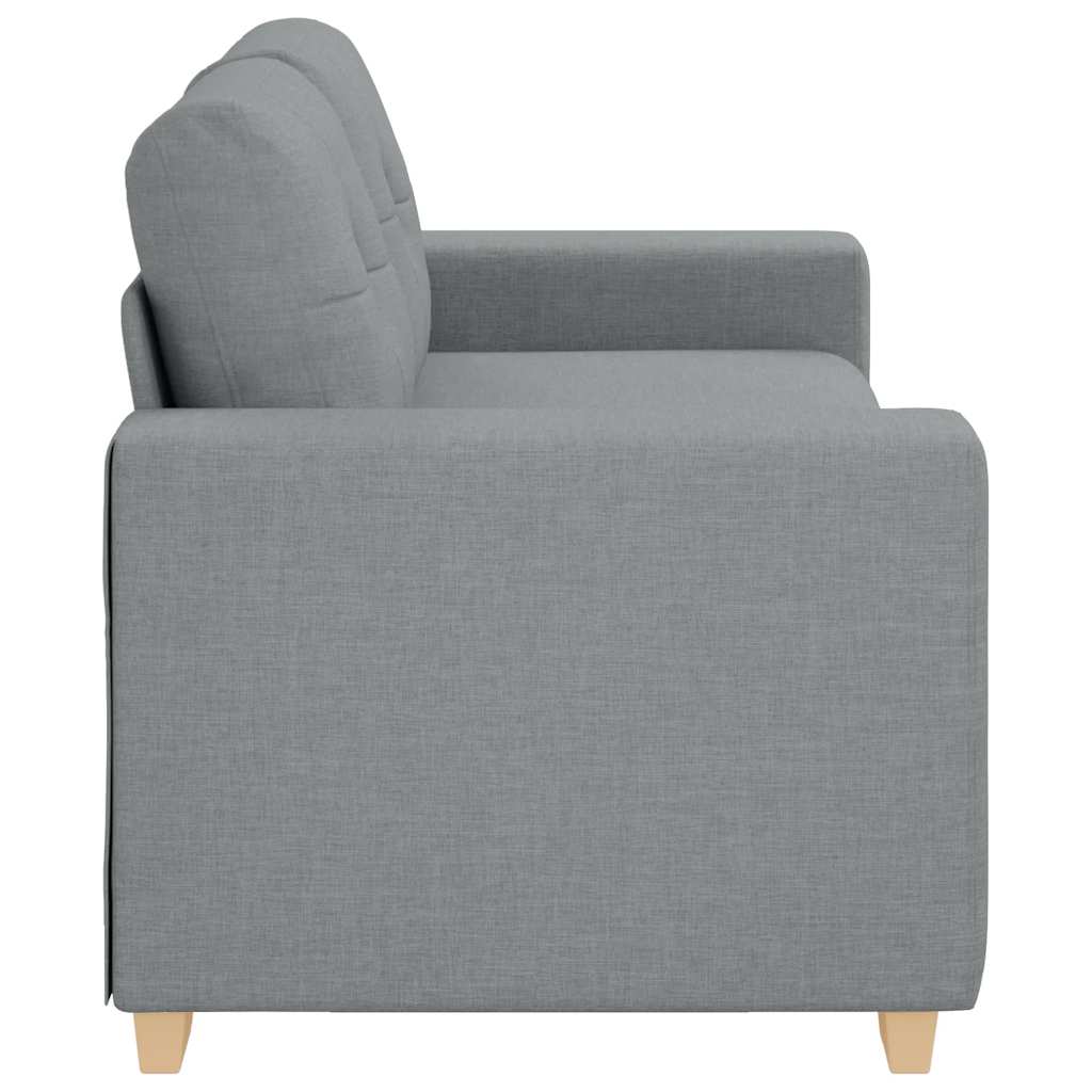 Zweisitzer-Sofa Hellgrau 180x77x82 cm Stoff