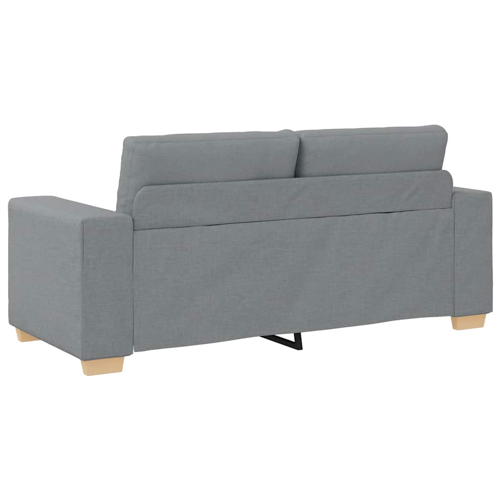 Zweisitzer-Sofa Hellgrau 180x77x82 cm Stoff