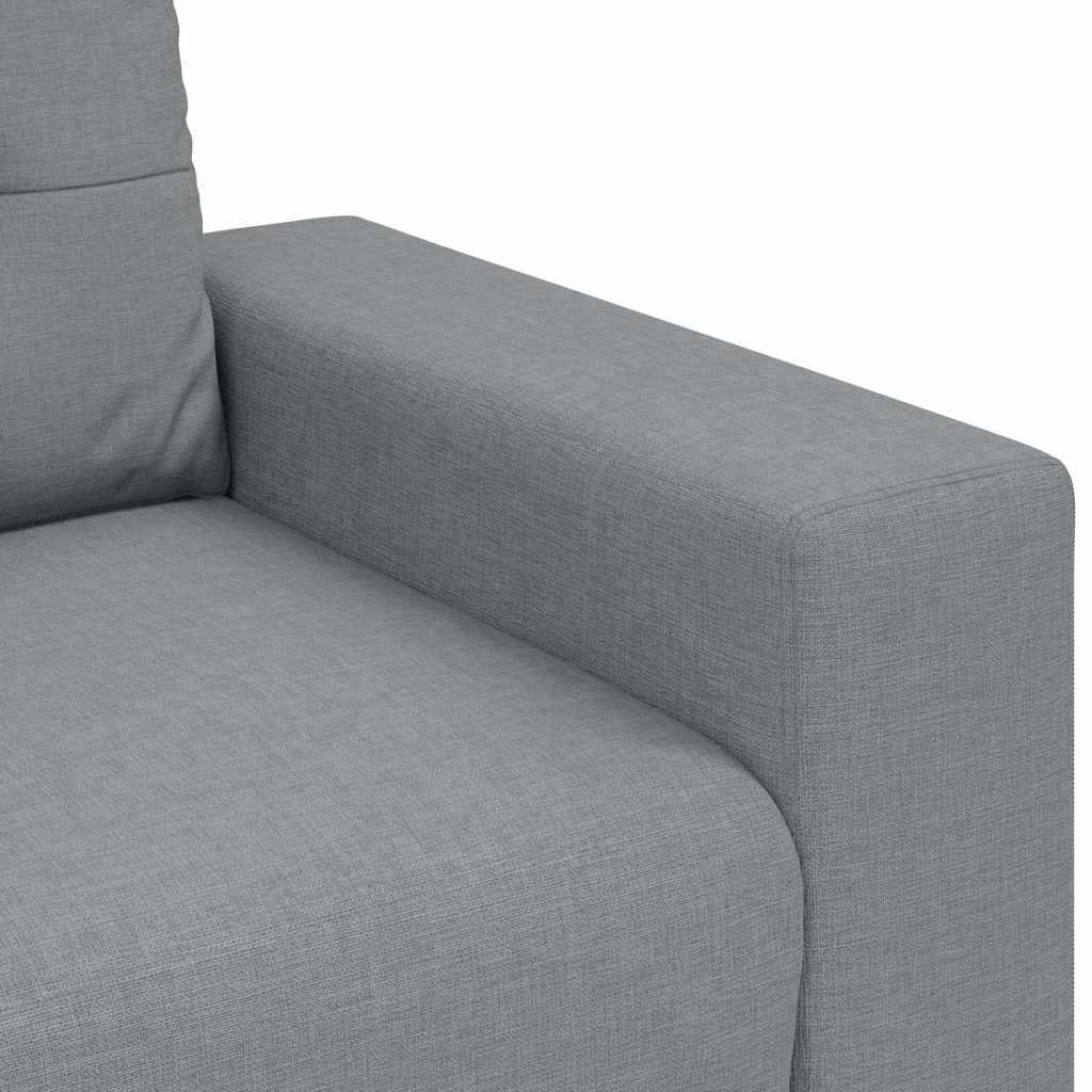 Zweisitzer-Sofa Hellgrau 180x77x82 cm Stoff