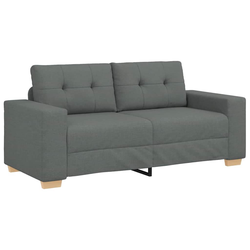 Zweisitzer-Sofa Dunkelgrau 180x77x82 cm Stoff
