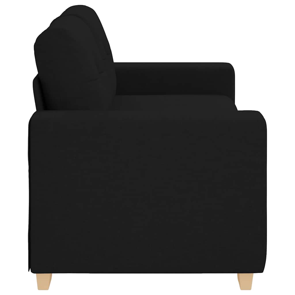 Zweisitzer-Sofa Schwarz 180x77x82 cm Stoff