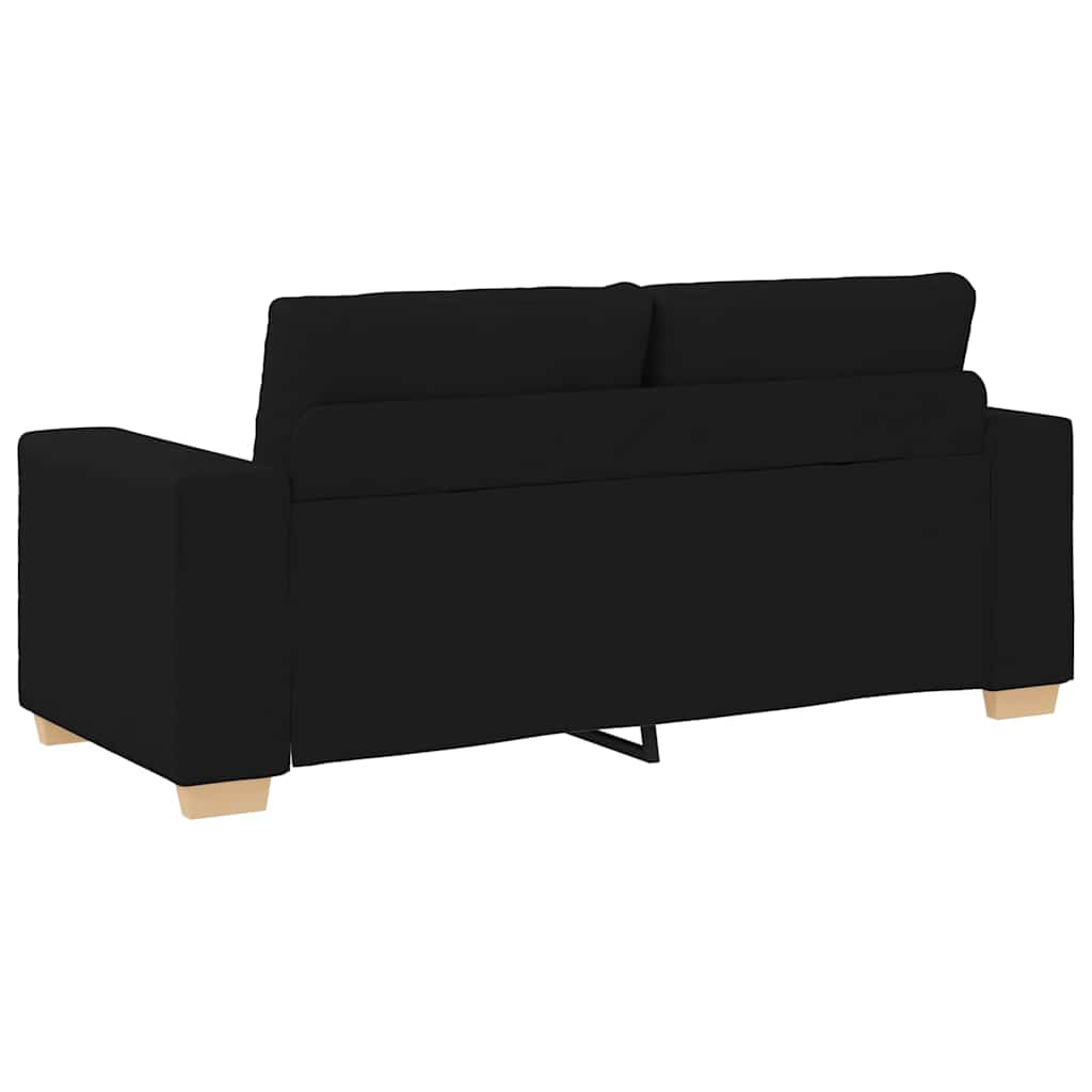 Zweisitzer-Sofa Schwarz 180x77x82 cm Stoff