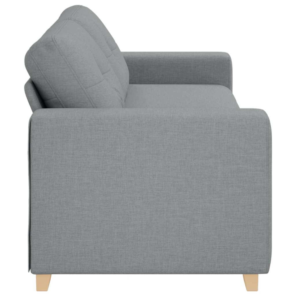 3-Sitzer-Sofa Hellgrau 220x78x80 cm Stoff