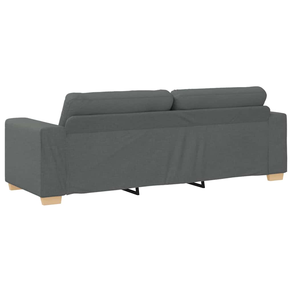 3-Sitzer-Sofa Dunkelgrau 220x78x80 cm Stoff