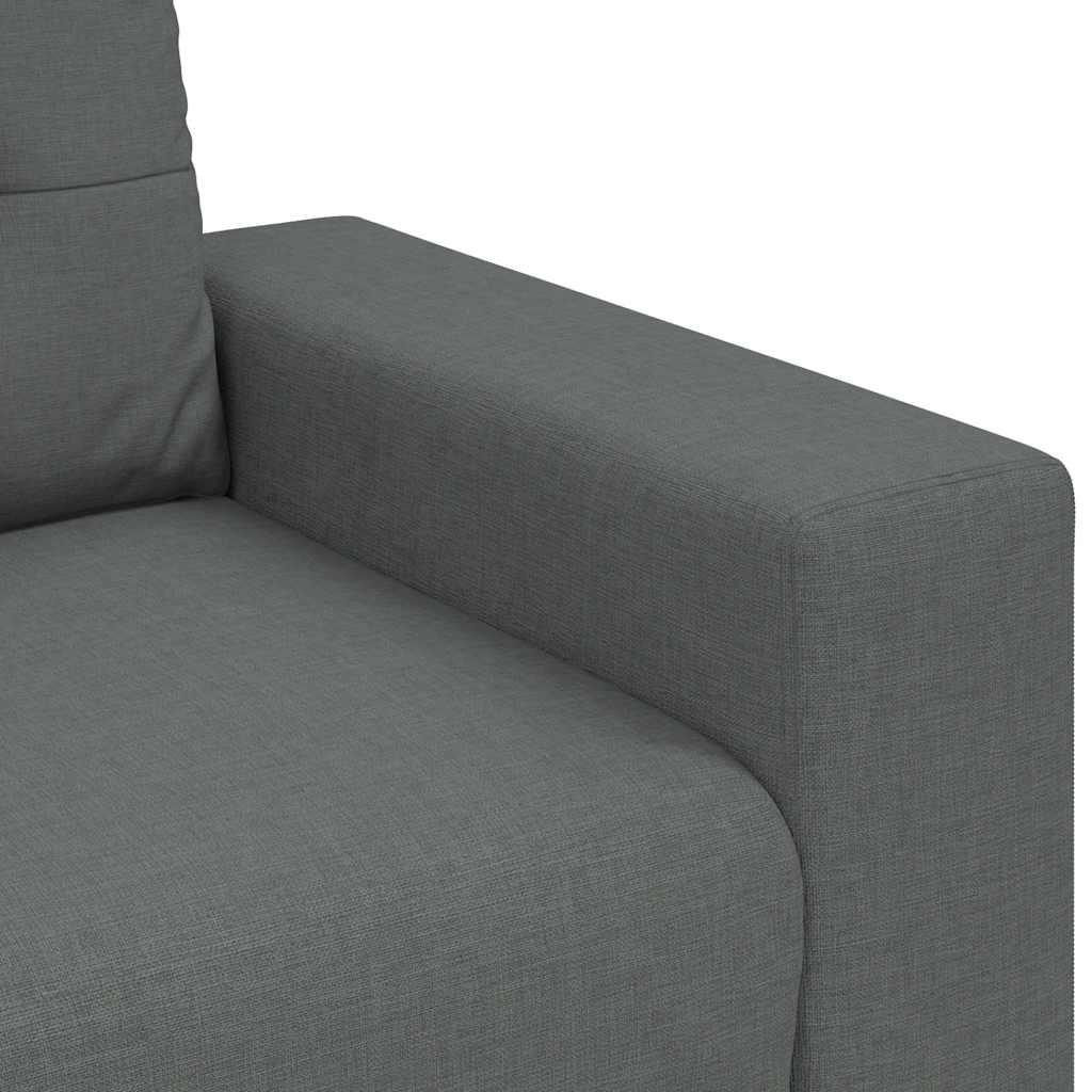 3-Sitzer-Sofa Dunkelgrau 220x78x80 cm Stoff