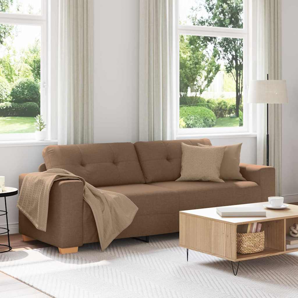 3-Sitzer-Sofa Braun 180 cm Stoff