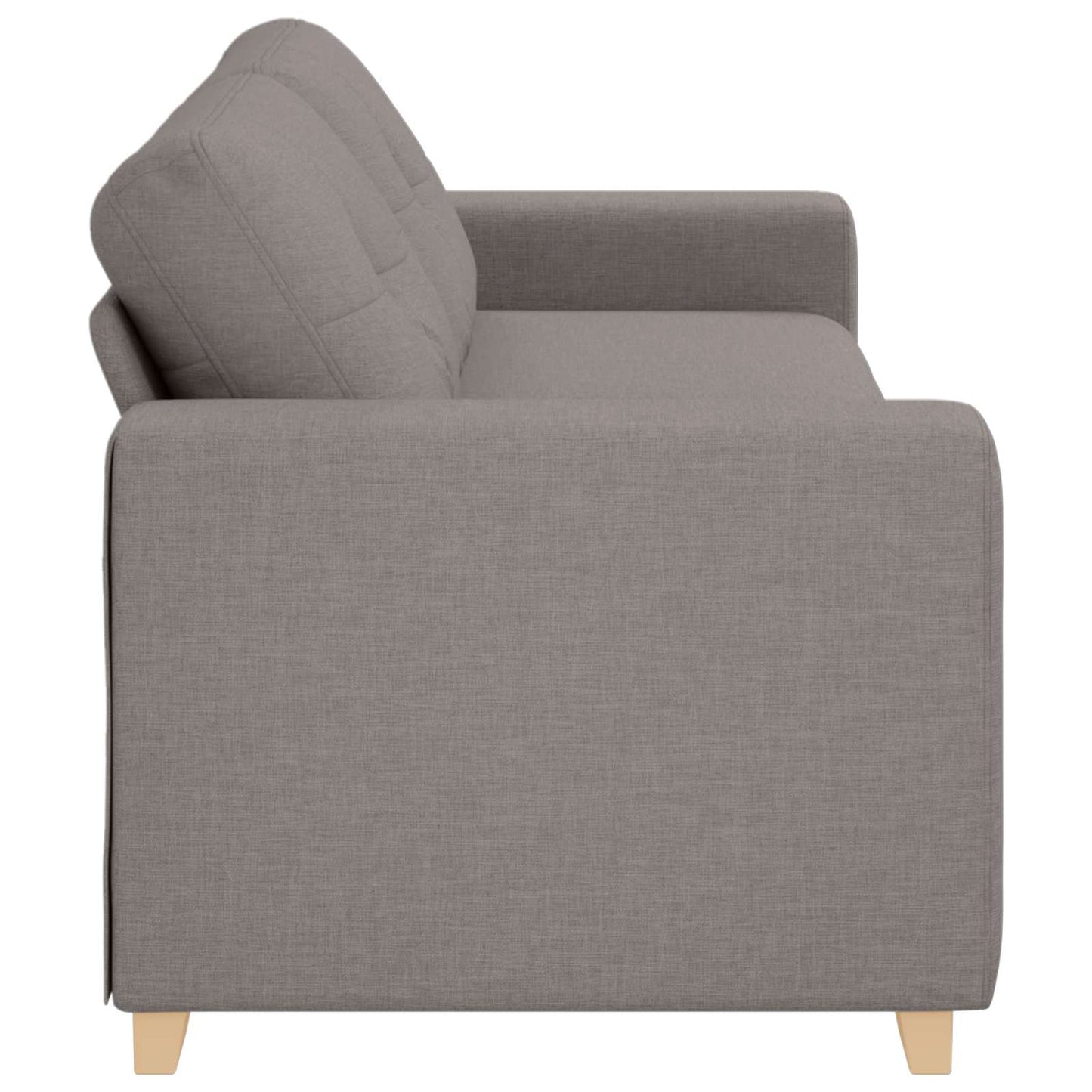3-Sitzer-Sofa Taupe 220 cm Stoff