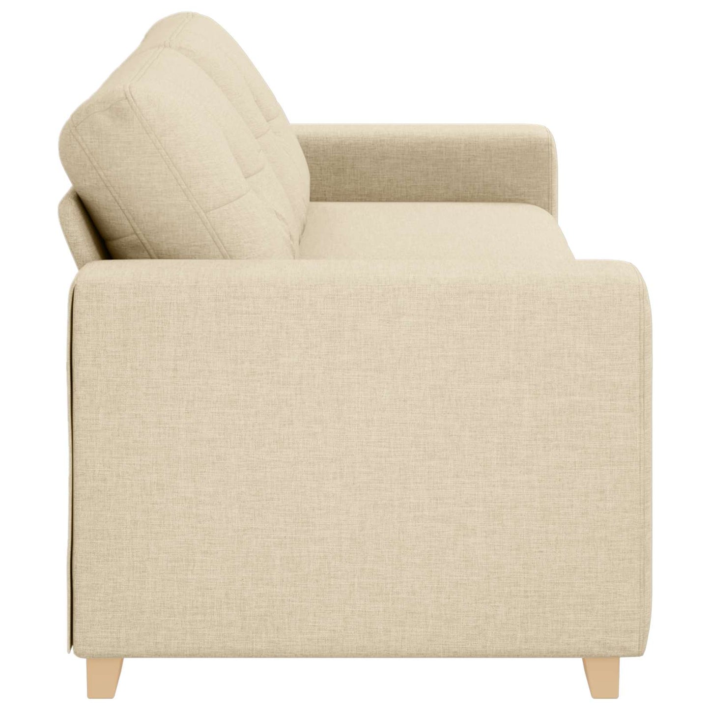 3-Sitzer-Sofa Creme 180 cm Stoff