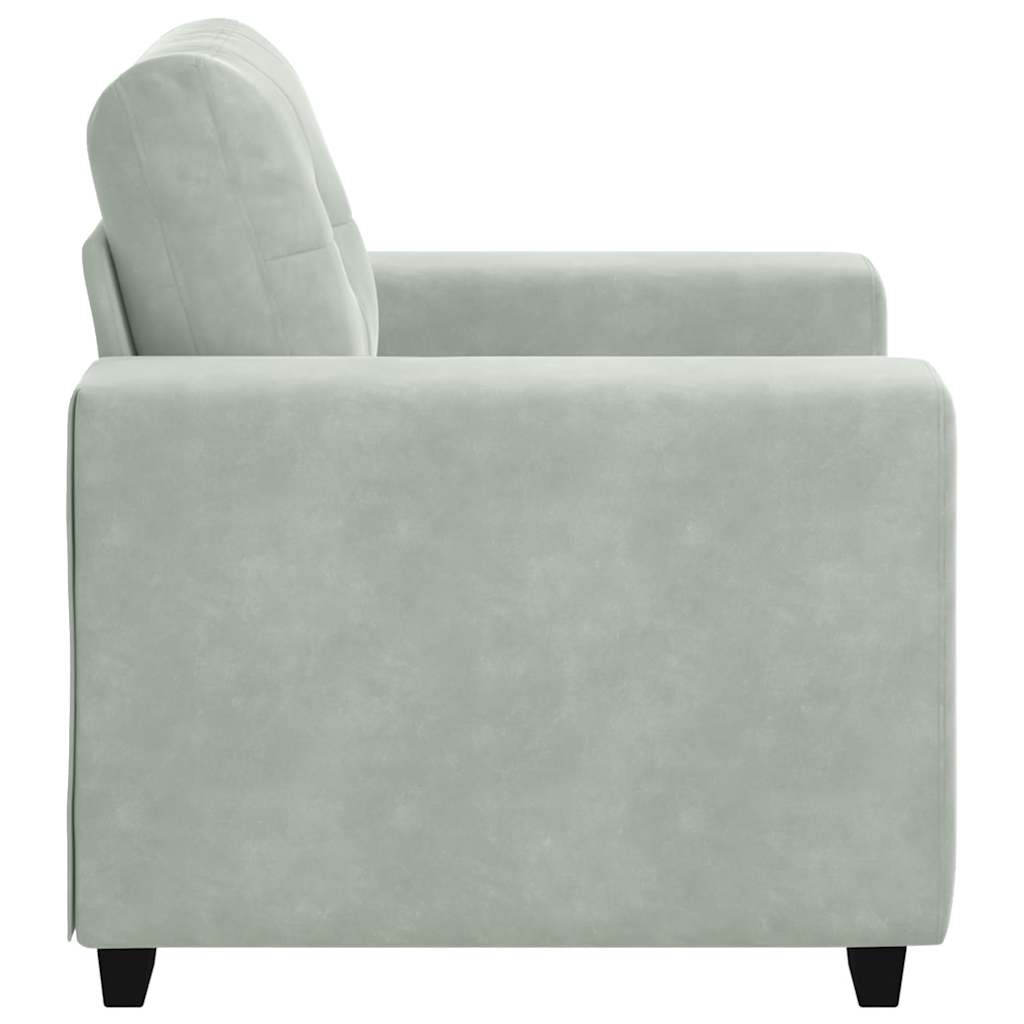 Sessel Hellgrau 100x78x80 cm Samt